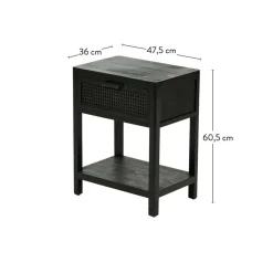 CASA WEBSTER Table De Chevet Noir* Tables De Chevet|Commodes