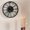 CASA WHEEL Horloge Murale Noir* Horloges