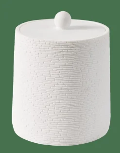 CASA WHITE ELEGANCE Boîte à Coton Avec Couvercle Blanc* Accessoires Lavabo