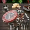 CASA X-MAS Emporte-pièces Set De 8 En Boîte Métallique Argent* Ustensiles Patisserie