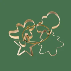 CASA X-MAS GOLD Emporte-pièces Set De 4 Doré* Ustensiles Patisserie|Moules