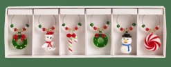 CASA X-MAS Marque Verre Set De 6 Multicolore* Cocktail Accessoires