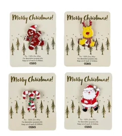 CASA X-MAS Set à Pâtisserie 4P. Spatule Avec 3 Emporte-pièces Doré, Multicolore* Moules